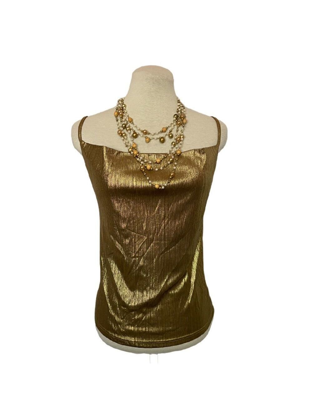 Bishop+ Young Gold Shimmer Cami Top Size XS